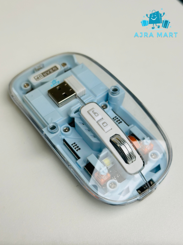 GearUP WM30 Transparent Crystal 2.4G + Bluetooth Magnetic Wireless Mouse Price in BD