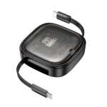 Hoco U140 Retractable 6-in-1 Fast Charging Cable Set – Black