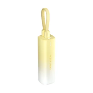 Vention FHWR0 5000mAh 20W Power Bank with USB-C to Lightning Cable – Gradient Yellow