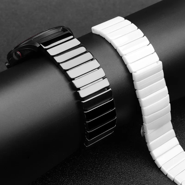 22mm Ceramic strap for smartwatch – Black - Image 2