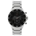 Fastrack NS3072SM04 Big Time Quartz Chronograph Black Dial Metal Strap Watch