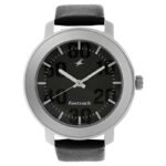 Fastrack NR3121SL02 Quartz Analog Grey Dial Leather Strap Watch