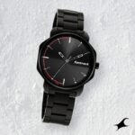 Fastrack NS3254NM01 Stunners Quartz Analog Black Dial Metal Strap Watch