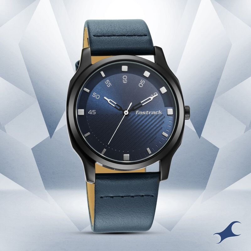 Fastrack NS3255NL03 Stunners Quartz Analog Blue Dial Leather Strap Watch
