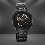Fastrack NS3301NM01 Exuberant Quartz Multifunction Black Dial Stainless Steel Strap Watch