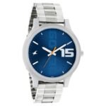 Fastrack NS38051SM05 Bold Quartz Analog Blue Dial Stainless Steel Strap Watch