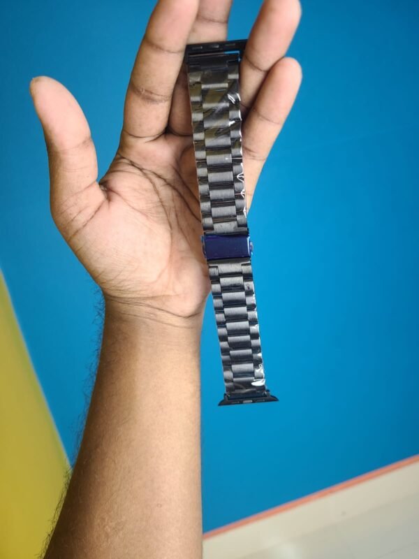 45mm Metal Strap For Smartwatch – Black Color - Image 2