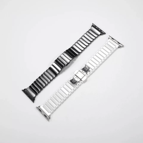 49mm Ceramic strap for smartwatch – Black - Image 2