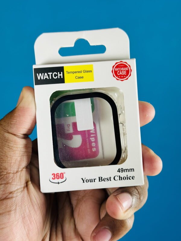 49mm Smartwatch Premium Tempered Glass Case – Crystal White Color