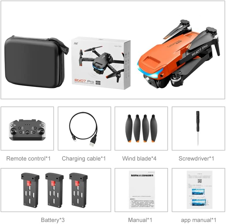 RG107 Pro 4K Dual Camera Mini Drone with Optical Flow & ESC Lens - Image 3