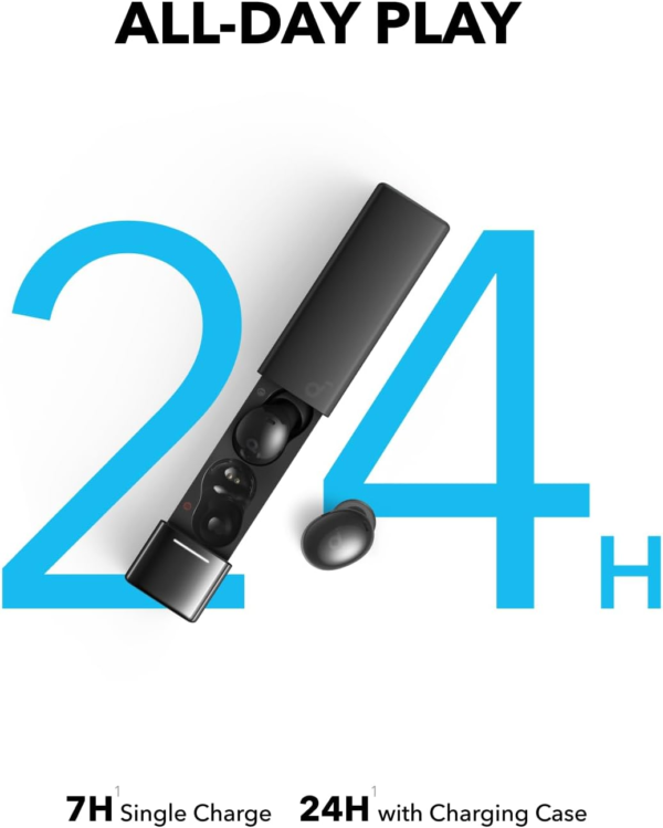 Anker Soundcore A30i Lipstick-Shaped Smart Noise Cancelling Earbuds – Black - Image 2
