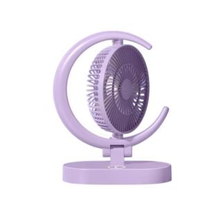 Indiana IRF-869C Foldable Desk Fan with LED Light – Purple - Image 2