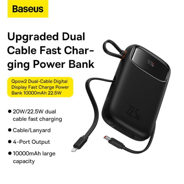 Baseus Qpow2 Power Bank 22.5W 10000mAh - Image 2