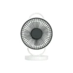 YAGE YG-7999N Rechargeable 8-Inch 360° Rotation Fan with LED Light – White Color