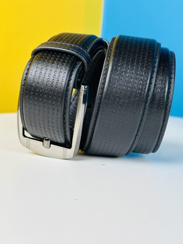 Genuine Leather Belt-  Black (GearUp1003) - Image 3