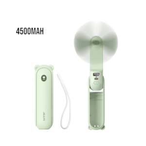 JISULIFE F8X Portable Fan & Power Bank 4500mAh – Green