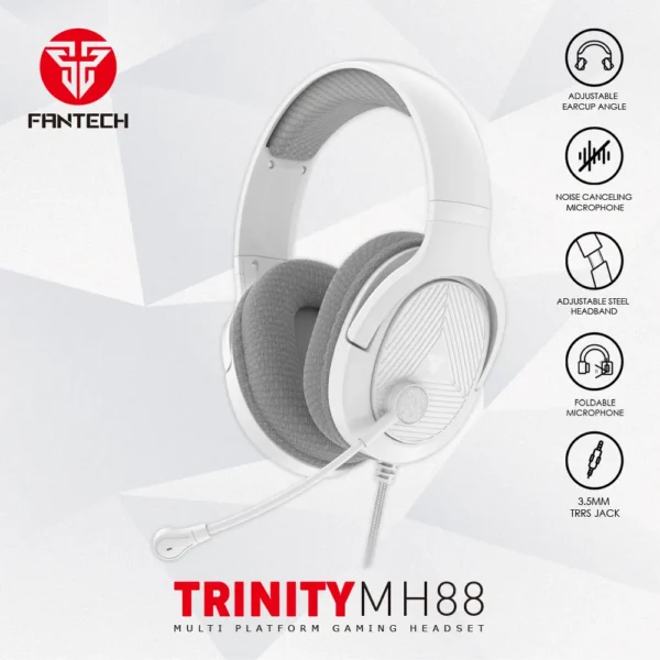 Fantech TRINITY MH88 Space Edition Multiplatform Gaming Headset – White