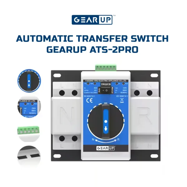 GearUP ATS-2Pro 63A Dual Power Automatic Transfer Switch - Image 2
