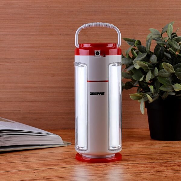 Geepas GE53023 Rechargeable LED Emergency Light – White & Red Color