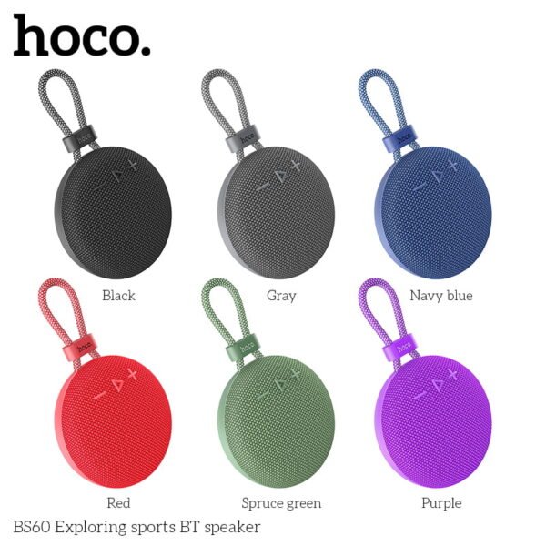 Hoco BS60 Mini Portable Sports Speaker – Navy Blue Color - Image 2