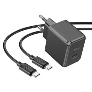 HOCO CS15A PD 30W With Type-C to Type-C Cable – Black Color