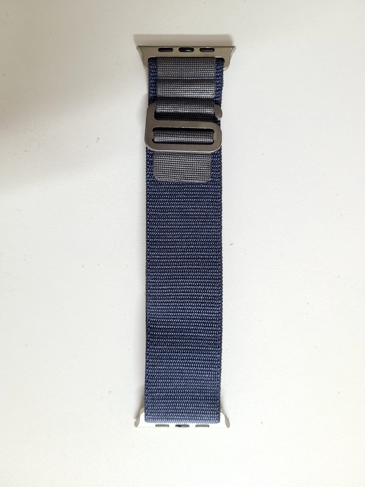 Slide Lock Loop Fabric Strap For Smart Watch- 42/44/45/49mm – Dusty Blue Color