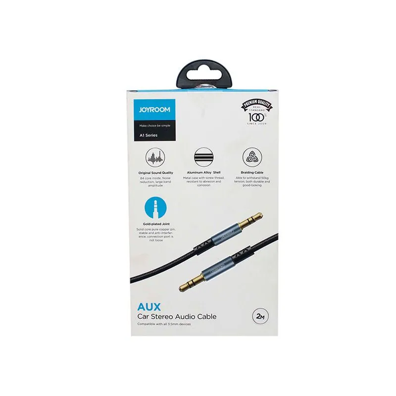 Joyroom A1 Series AUX Car Stereo Audio Cable 2M - Image 2