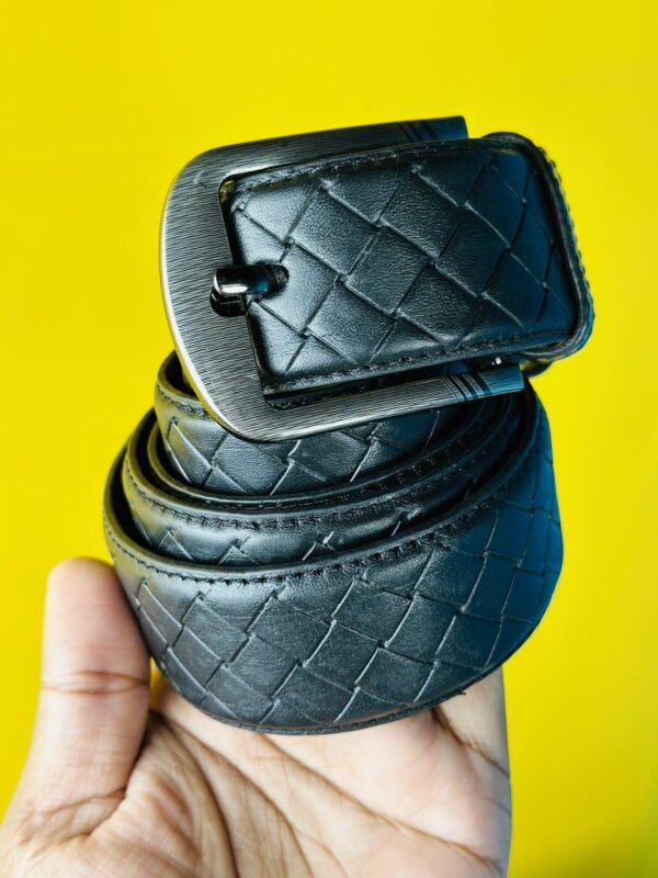 Genuine Leather Belt-  Black (GearUp1001) - Image 2