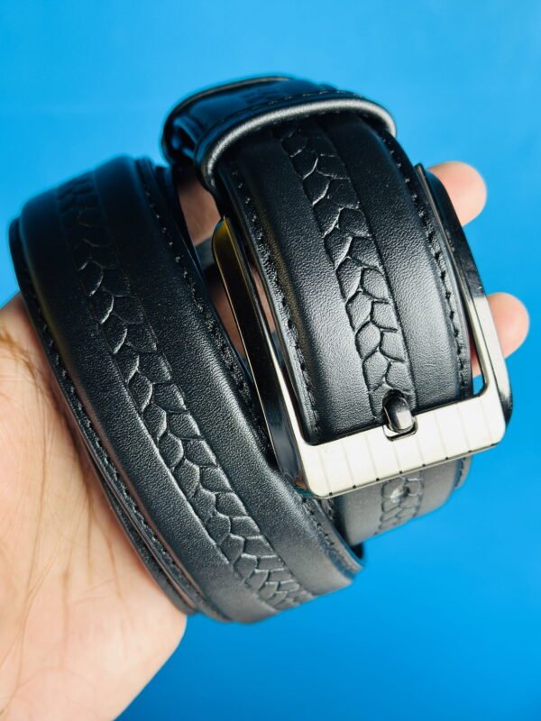 Genuine Leather Belt-  Black (GearUp1005) - Image 3