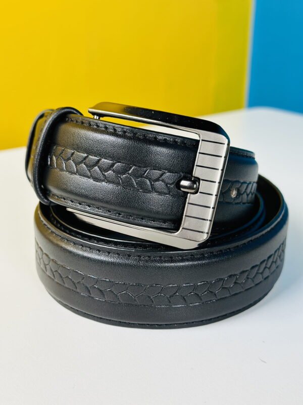 Genuine Leather Belt-  Black (GearUp1005)