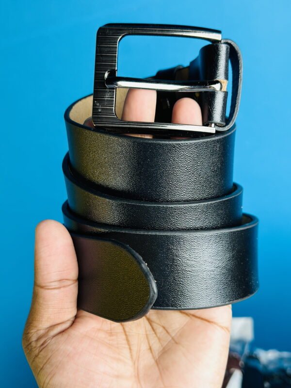 Genuine Leather Belt-  Black (GearUp1002) - Image 3