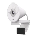 Logitech BRIO 300 Webcam with auto light correction With Noise-reducing mic – Off-White Color