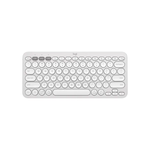 Logitech K380S PEBBLE KEYS 2 Multi-Device Bluetooth Wireless Keyboard – Tonal White Color