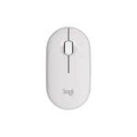 Logitech M350s Pebble Mouse 2, Wireless and Bluetooth Mouse Tonal White