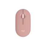 Logitech M350s Pebble Mouse 2, Wireless and Bluetooth Mouse Tonal Rose