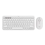 Logitech Pebble 2 Wireless Keyboard & Mouse Combo Tonal White Color