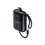 HAVIT PB5215 10000mAh Display Power Bank With Usb-C & Lightning Cable – Black