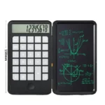 Rechargeable Desktop Calculator with Writing Tablet and Touch Pen – Black Color