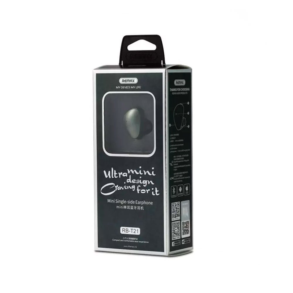 Remax RB-T21 Single Side Bluetooth Earphone – Black Color - Image 2