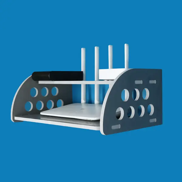 Router Stand – Round Cut New Design – Grey Color - Image 2