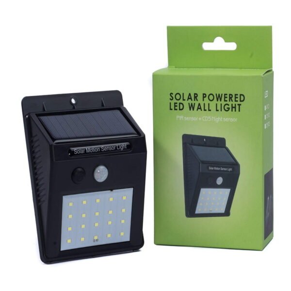 Solar Powered LED Wall Light, Motion PIR Sensor, and CDS Night Sensor - Image 2