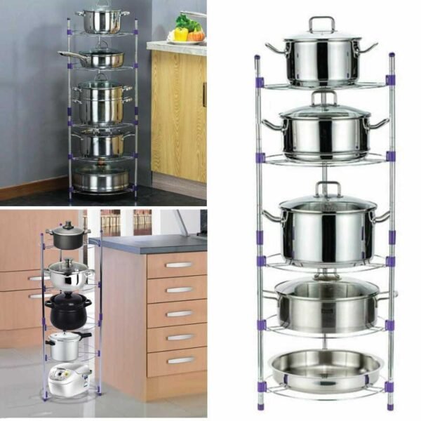 Super Pot Stand 5 Layer Kitchen Pot Organizer - Image 2