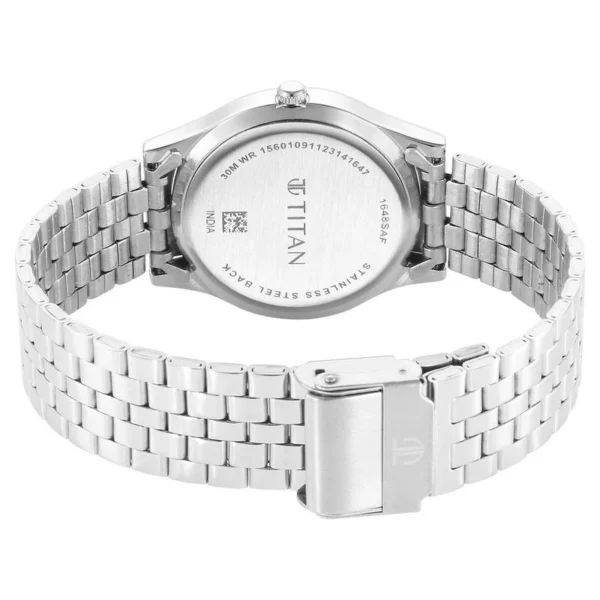 Titan Karishma Zing Quartz 1648SM01 Analog Green Dial Stainless Steel Strap Watch for Men - Image 3