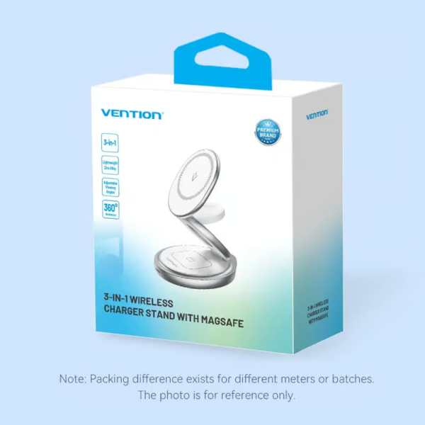 VENTION FGEI0 3-in-1 MagSafe Charger Stand for Apple - Image 2
