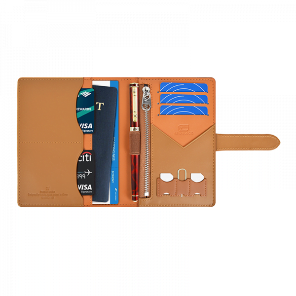 WIWU Ambassador Passport Wallet – Brown Color - Image 2