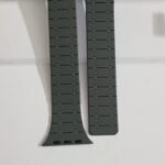 Dual Color Stop Times High Silicon Strap For Smart Watch (Olive Green + Blue)