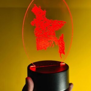 GearUP Acrylic Multicolor Night Lamp Black (BD Map)