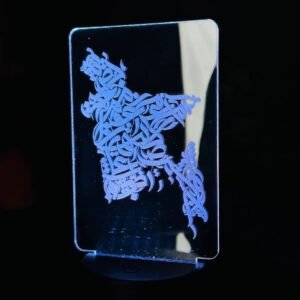 GearUP Acrylic Multicolor Night Lamp Black (BD Map) 