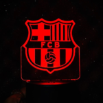 GearUP Acrylic Multicolor Night Lamp – FC Barcelona – Black