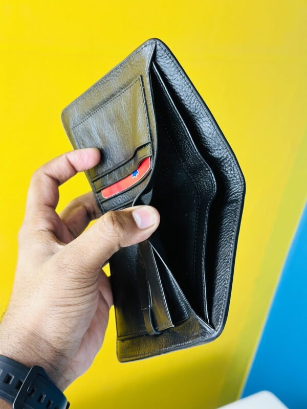 Men’s Stylish Leather Wallet – Black Color - Image 3